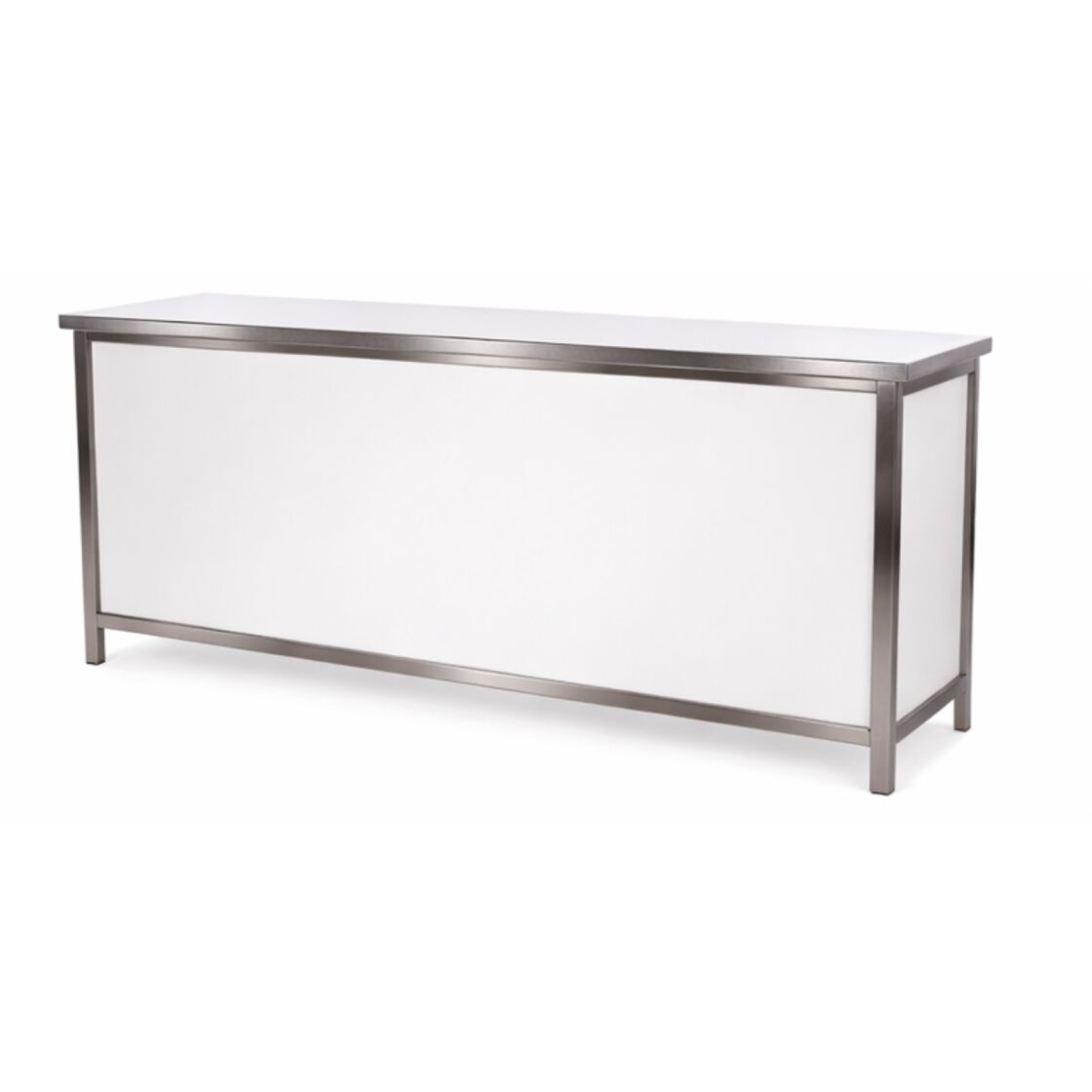 Edelstahl-Klapptheke 200 x 70 cm (Weiß)
